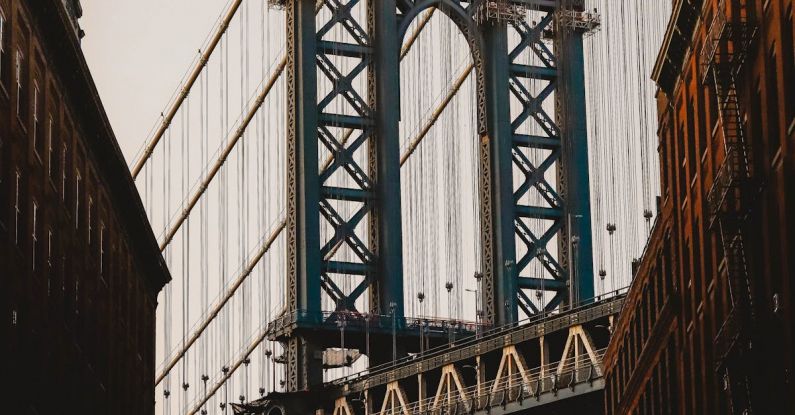 Suspension Upgrades - Old Brooklyn Bridge under white sky at sunset
