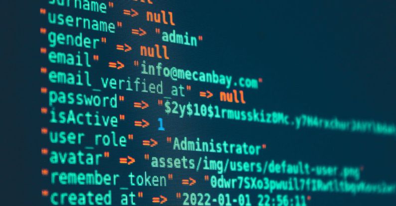Engine Codes - Text on Computer Monitor