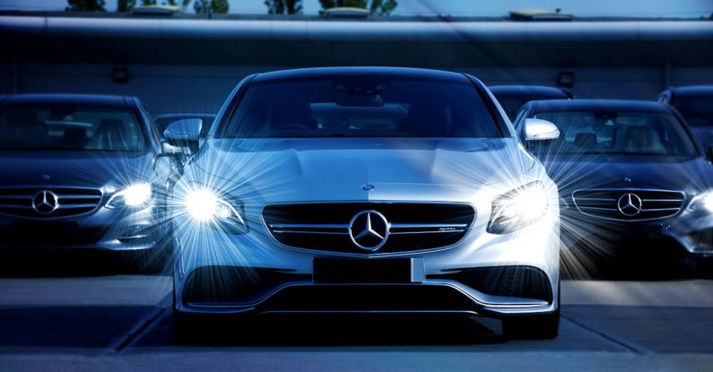 Headlights - White Mercedes Benz Cars