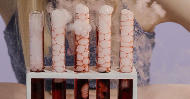 Smoke Test - Smoking Red Liquid in Test Tubes